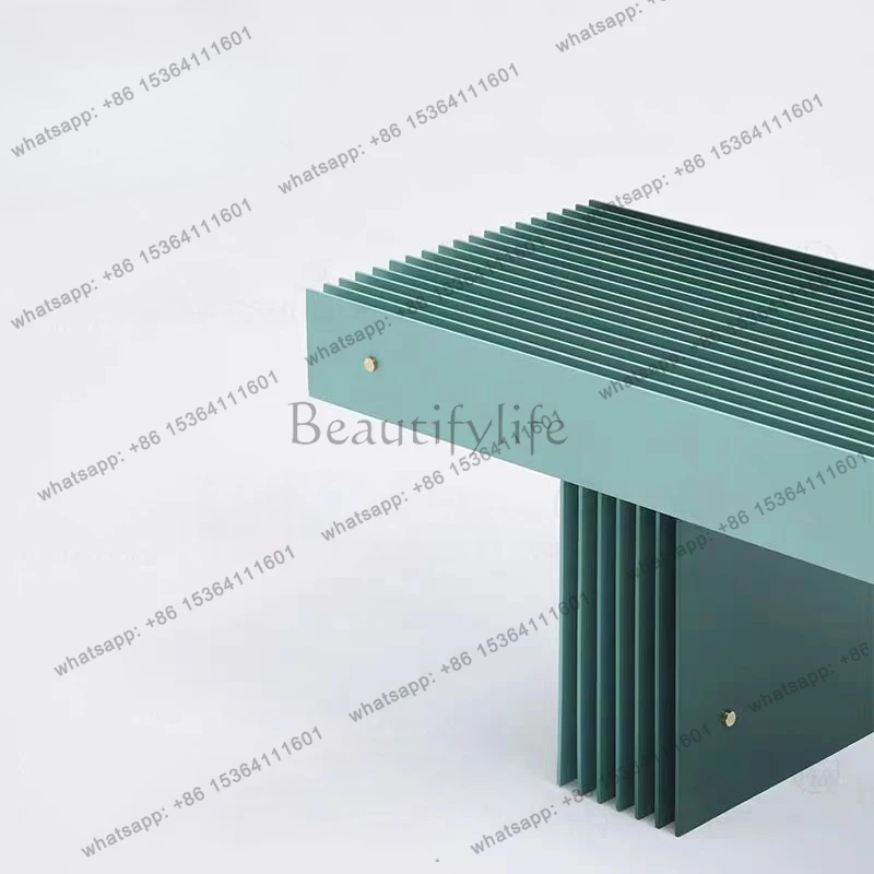 Designer transparent green acrylic bench creative modern sliced shop gradient light luxury shoe change stool