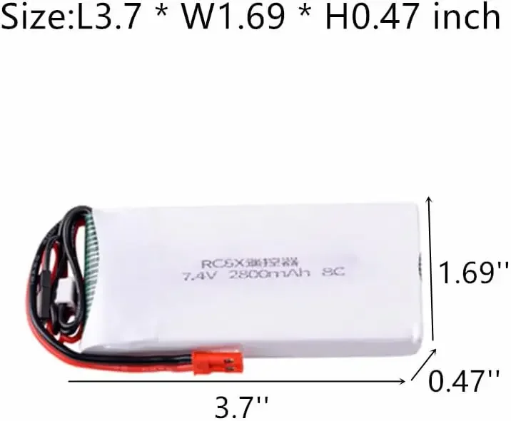 RadioLink RC8X 8CH Transmitter Lipo Battery 7.4V 2800mAh 8C JST plug with charger for RC Vehicle Model RC6GS 4GS Gun Radio