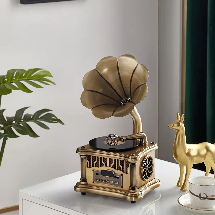 [Alloy patented charging model] Gramophone Bluetooth record player 5.2 speaker