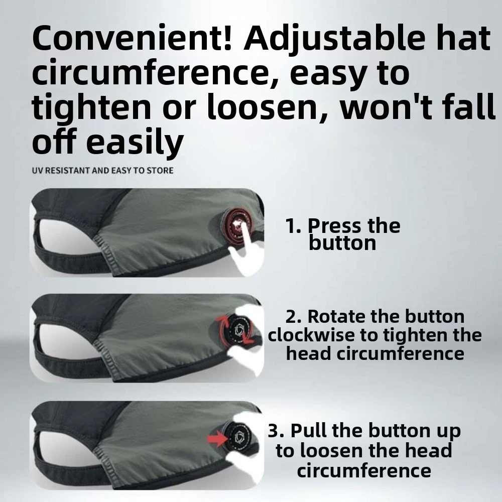 Comfortable Rotary Buckle Baseball Cap Quick Dry Simple Dad Hat UV Protection Casual Snapback Caps Outdoor