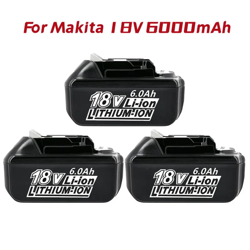 

3Pack 6.0Ah BL1850 Replacement Battery for 18V Makita Battery, Lithium-ion Battery for Makita 18v battery BL1840 Bl1830 Bl1860