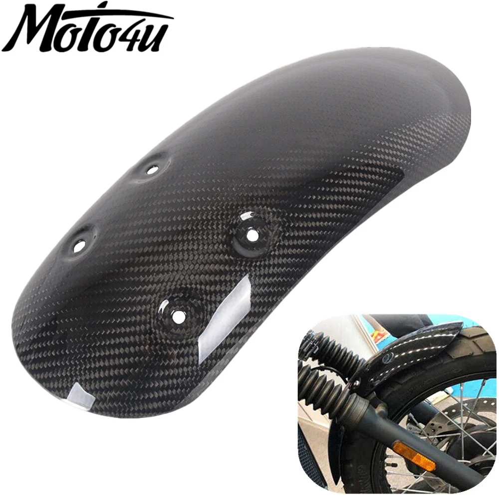 For Triumph T120 T 120 Motorcycle 100% Carbon Fiber Front Fender Twill Gloss/Matt Cover Panel Mudguard Modification 1 PC