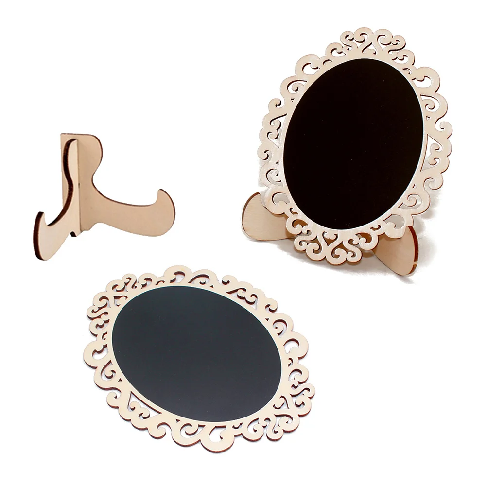 20 قطعة علامات السبورة الخشبية الصغيرة لحفلات الزفاف والمطبخ والمكتب ديكور شكل زهرة مجوفة قابلة لإعادة الاستخدام وخفيفة الوزن