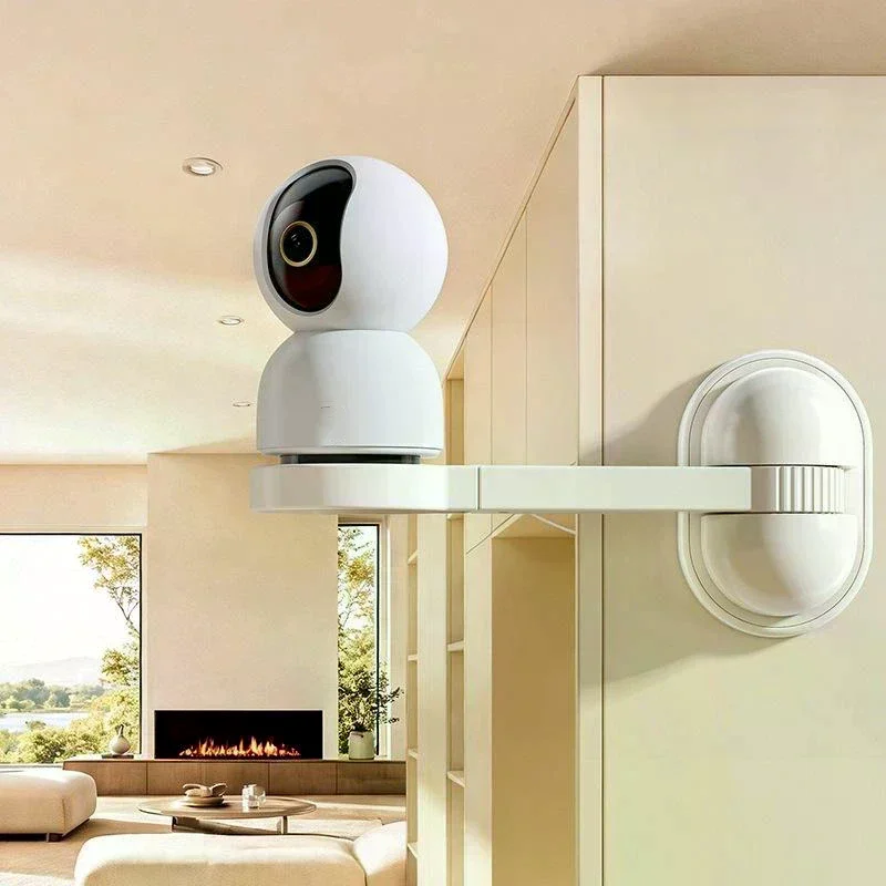 Nail-Free Surveillance Camera Wall Mount Bracket with Rubber Base & Mounting Screws, 1 Set