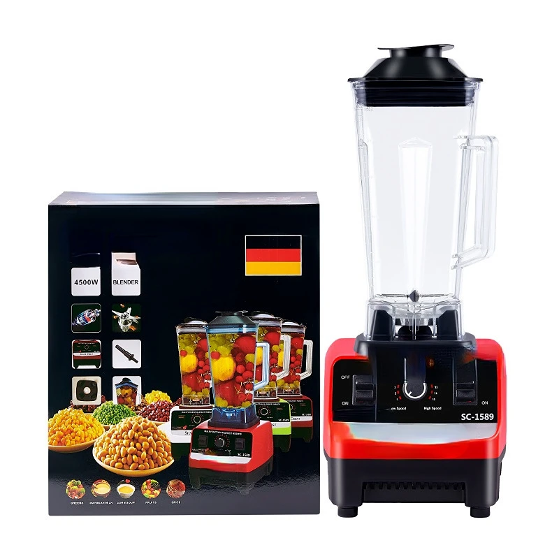 

High Speed Heavy Duty Industrial Commercial Blender Wall Breaking Machine 4500w With 2 Cups 2 In 1 Silver Crest Blender