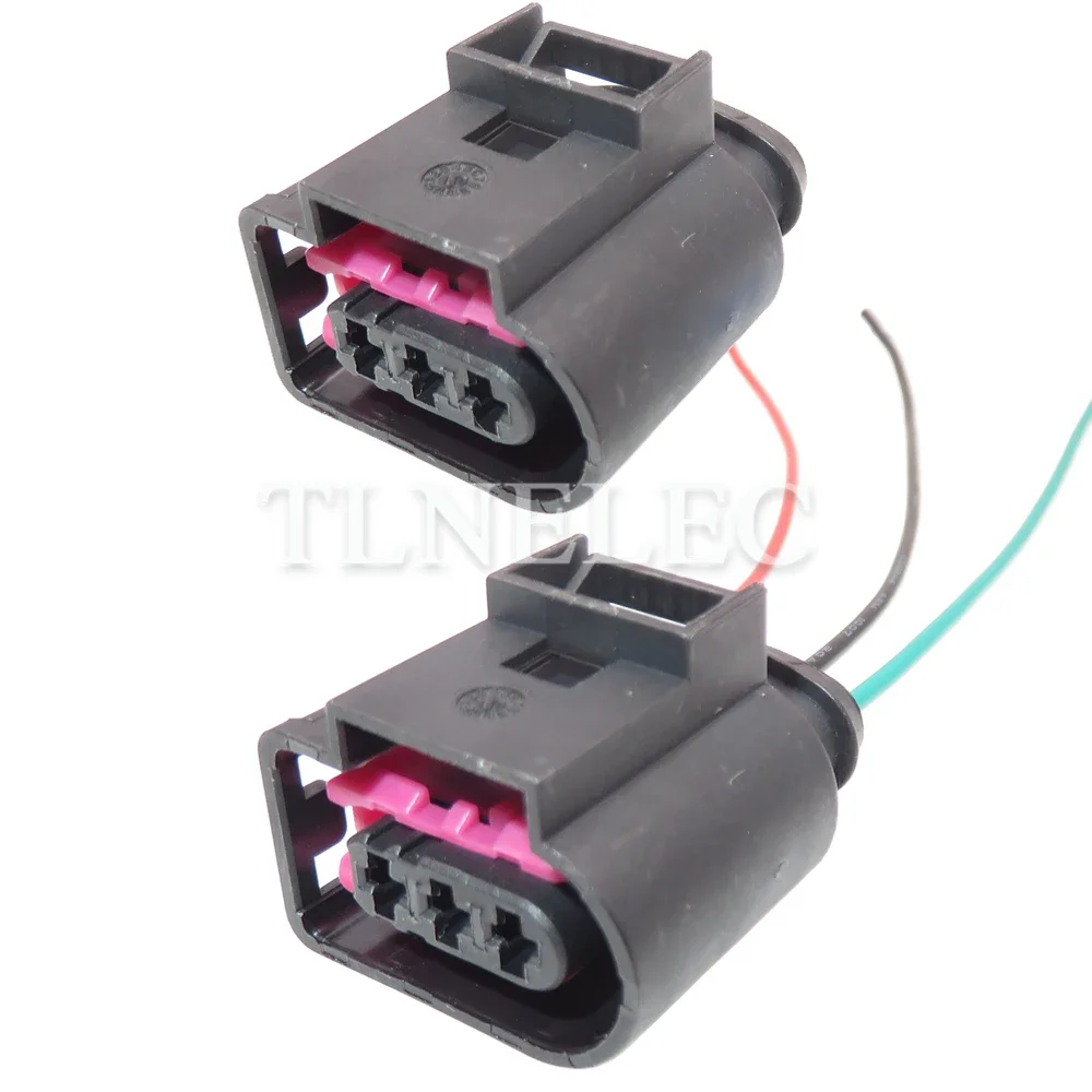 3 Pin Way Automotive Engine Fuel Track Pressure Sensor Waterproof Socket With Wires Car Wire Harness Connectors 4D0971993