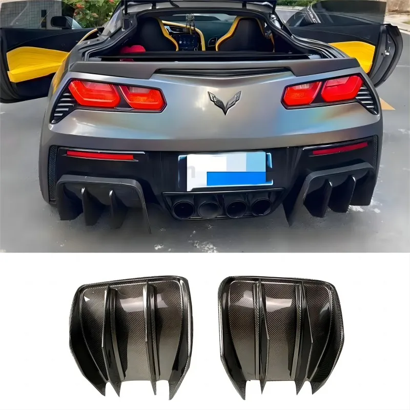 

For Chevy corvette C7 Z06 Rear Bumper Lip Spoiler 2014-2019 Carbon Fiber/FRP Rear Diffuser Kerist Style Fit Car Accessories