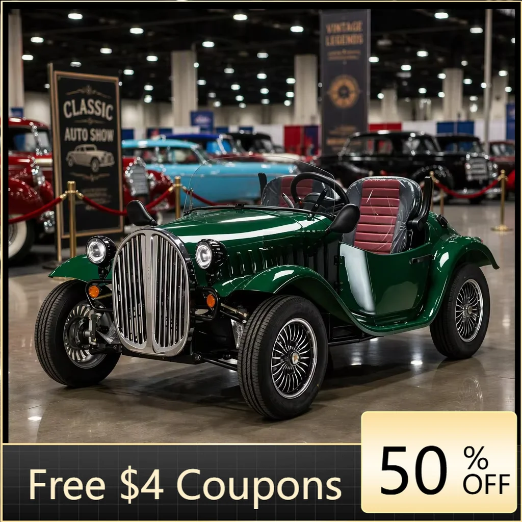 WB  1800W 72V 20AH electric convertible, retro classic car, high-quality cool four-wheel electric vehicle