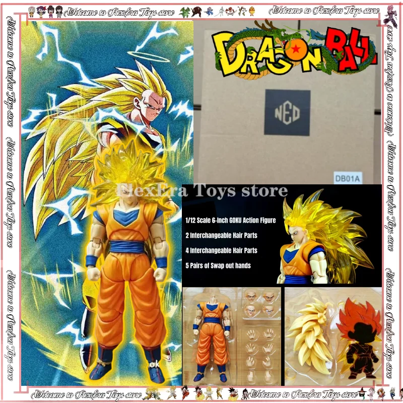 

【In Stock】 Super Saiyan Super Three-form DRAGON BALL GOKU Figure Toys Toy Collection Gift NEOKONG