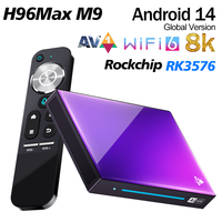 H96Max M9 AI Smart TV Box RK3576 Android 14 8K Ultra HD Set Top Box BT5.4 AV1 2.4&5.8G Dual Wifi6 LAN 1000M Media Player 8G 128G