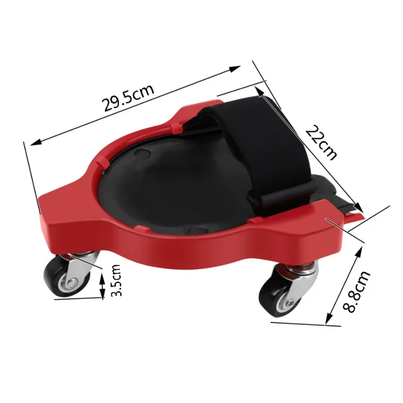 Bantalan Pelindung Lutut Bergulir dengan Roda Terpasang Bantalan Busa Platform Penyangga Roda Universal Bantalan Lutut