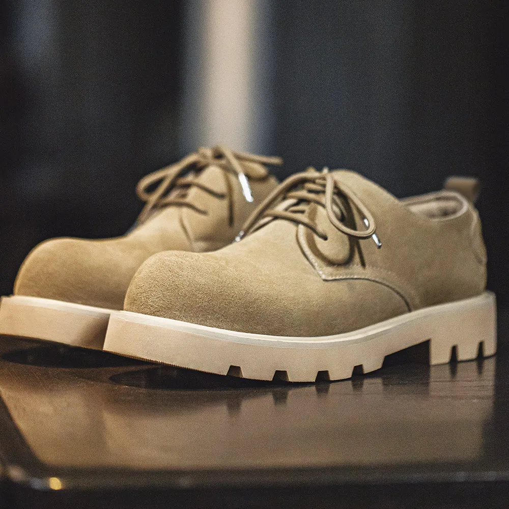 

Мужские туфли Mr.A высокого качества из коровьей замши, повседневные мужские туфли дерби, рабочие туфли с круглым носком, универсальные мужские кожаные туфли