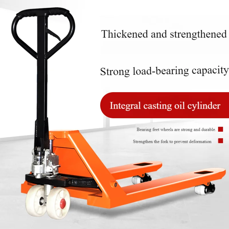 

Manual Forklift Hydraulic Pallet Jack 2T 3T 5T Small Cargo Trolley Oil Pressure Warehouse Loading Unloading Trailer