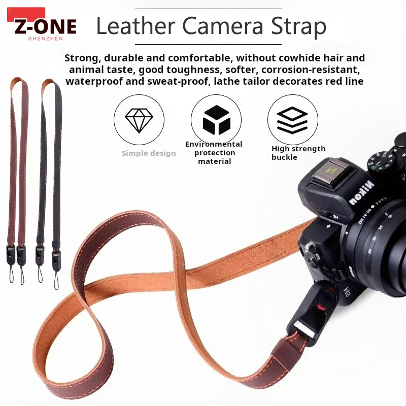 Leather Quick Release Camera Neck Strap Belt For Canon 5D MARK Nikon Sony Fujifilm Lumix Panasonic Olympus Leica SLR Accessories