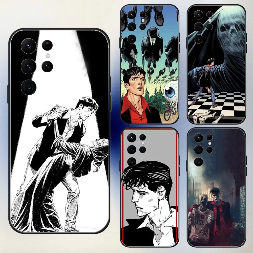 Comics Dylan Dog Phone Case For Samsung S24,23,22,30,21,10,9,Ultra,Plus,Lite,FE,5G Black Soft Case