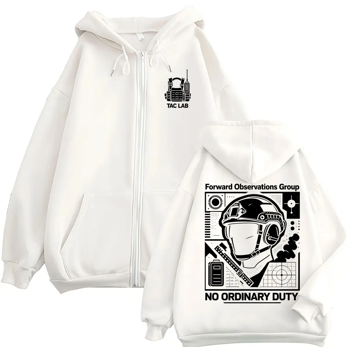 Forward Observations Group No Ordinary Duty Hoodies Men Women Gothic Harajuku Long Sleeve Loose Fleece Punk Tracksuit Streetwear