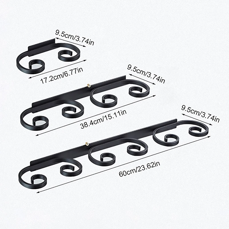 رف تخزين حامل كأس النبيذ الألومنيوم المثبت على الحائط لتوفير المساحة لمطعم البار والتصميم المنزلي الخالي من اللكمات