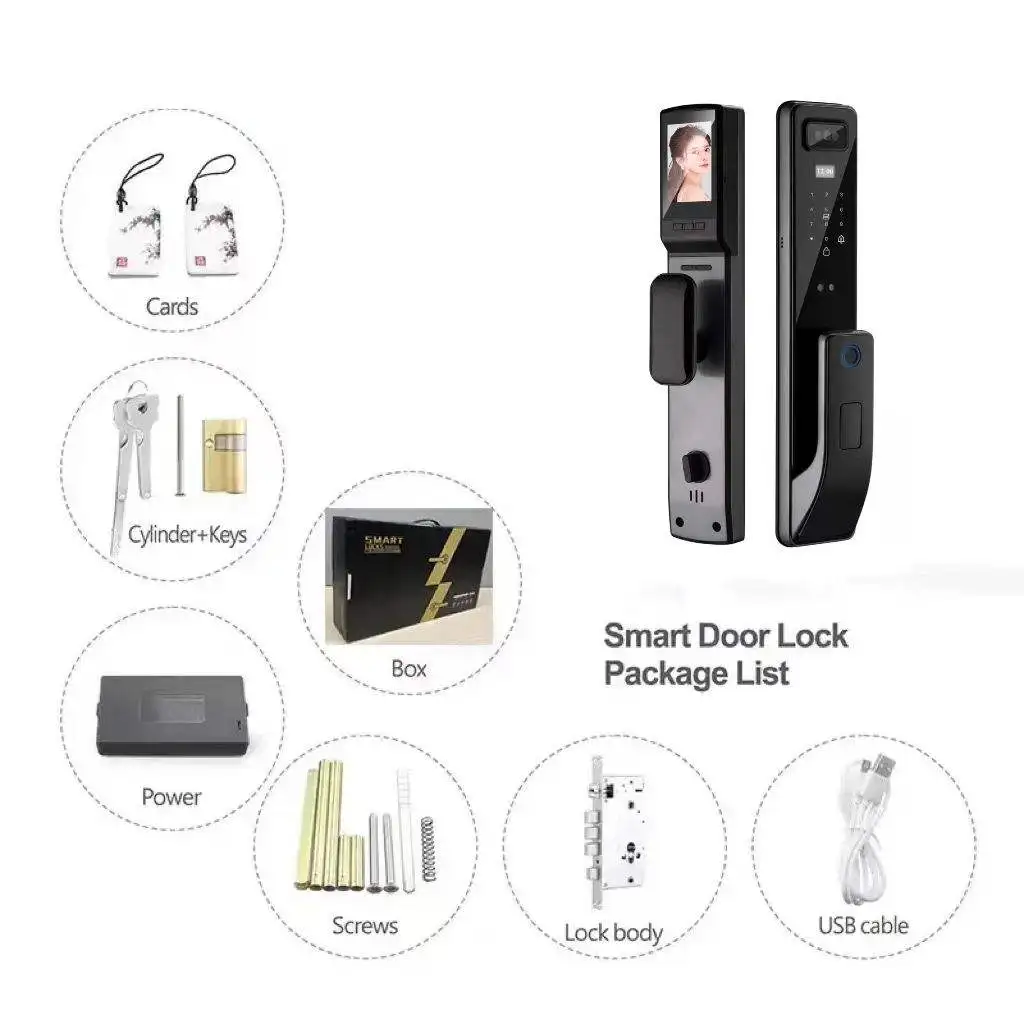 The Smart Door Lock Has Built-in 3d Face Recognition Function and Can Be Connected To WiFi for Remote Control