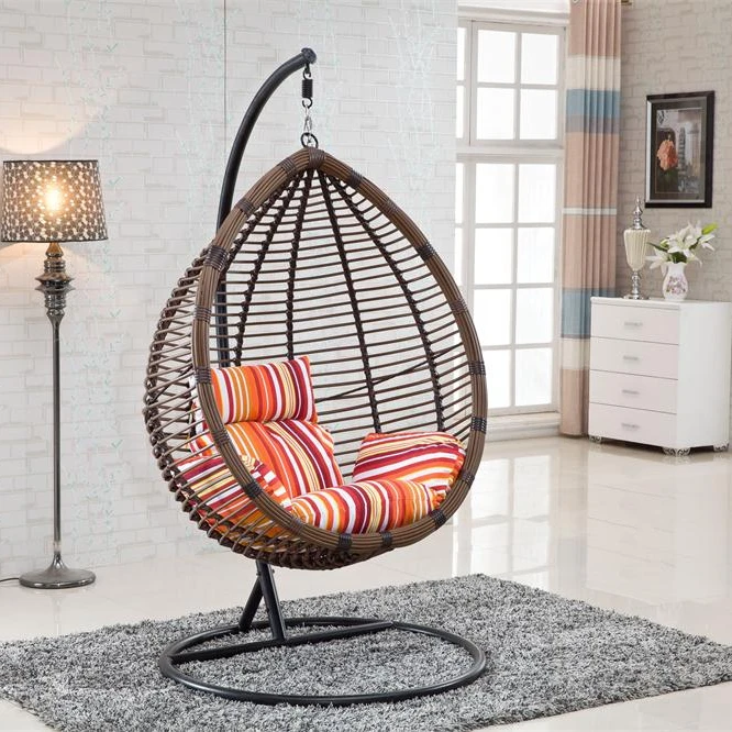 xx-Modern Metal Adult Outdoor Indoor Balcony Swing Chair Hammock Hanging Egg Patio Furniture Elegant Swing Egg Chairs  Park