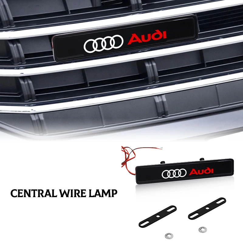 

Светодиодные эмблемы-подсветки для решетки радиатора автомобиля, внешние аксессуары для Audi C6 C5 C7 A1 A3 A4 B5 B6 B7 B8 A5 A6