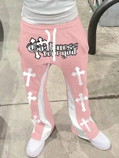 

New European and American Style Casual Sports Pants for Adults and Children 3D Cartoon Printed Mesh Breathable and Fashionable