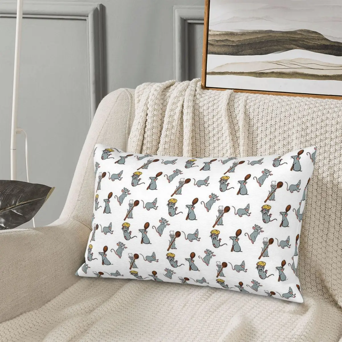 

Remy Ratatouille Pack Rectangle Pillowcase Cushion Cover Decor Bedroom Bed Home Comfort Throw Pillow