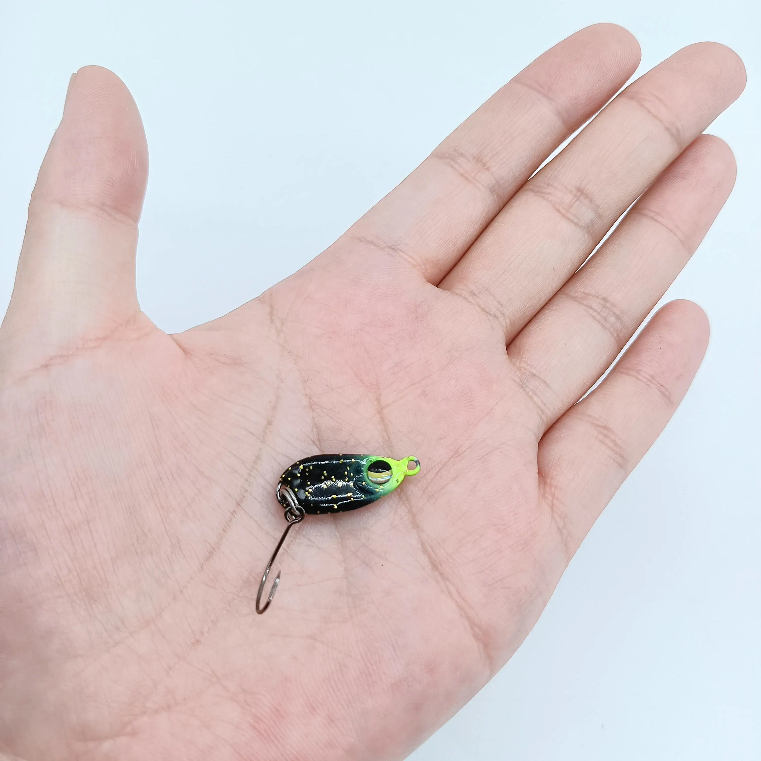 Duoduoyu 1 Stück Micro Jig Mini Löffel Angel köder 3g/5g Micro Metal Köder Hart Pailletten Köder Spinner Löffel mit Single Hook Stream – Detail 5