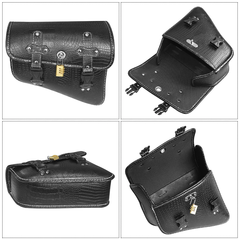 Universal Cruiser Prince Motorcycle For Harley Honda Lron 883 1200 48 Street Bob Low Rider S Fat Bob Side Bag Saddle Bag view 6