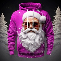 Fashion Christmas Hoodie Men's Clothing 3D Printed Personality Santa Claus Pattern Hoodies Festival Trend Unisex Hooded Clothing