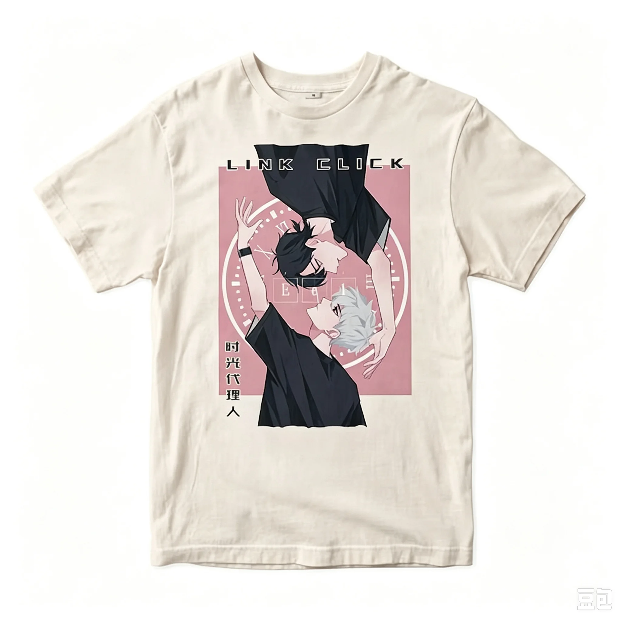 Link Click Anime T-Shirt für Männer und Frauen, Manga-Charakter-Grafikdruck, Kurzarm, Rundhalsausschnitt, lässige Alltags-Streetwear, Sommer-T-Shirts – Detail 5