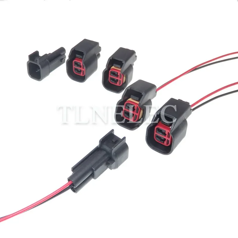 2 Pin Way sr20det rb30 GTR FAST ls2 ls3 Universal Plug EV6 EV14 USCAR Fuel Injector Pigtail Connector With Wires 7283-5967-30
