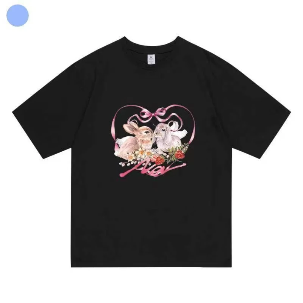 DOS veces Lin NA Lian NAYEON álbum NA periférico Zhou Tzuyu mismas ropa impresa manga corta mujeres hombres camiseta impresa verano Top