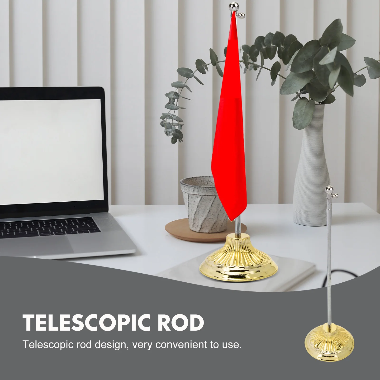 

Wear-Resistant Household Flag Holder Telescopic Desktop Flag Pole Base Office Accessory Desktop Decor Stand Office Accessory