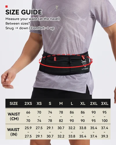 Imagen 2 del producto UTOBEST UTR301 cinturón ultraligero para correr soporte para teléfono riñonera con número de carrera riñonera transpirable para correr gimnasio