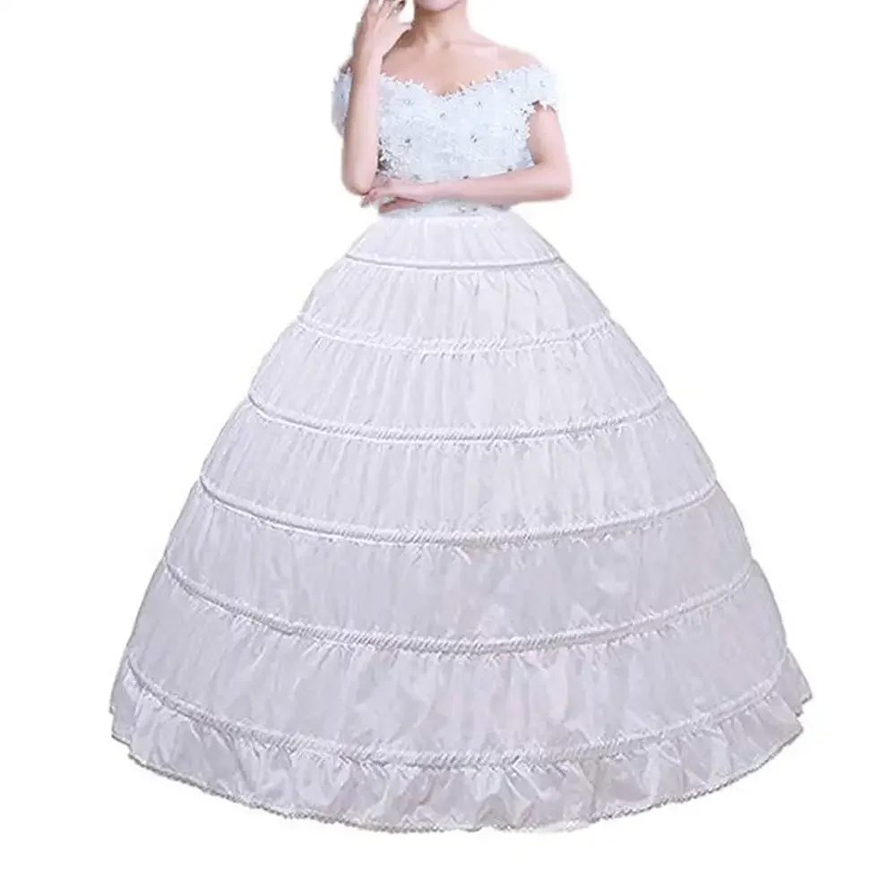 

Women Crinoline 6 Hoops Skirt Ball Gown Petticoats Slips Floor Length Full Shape Underskirts for Wedding Dress 2023