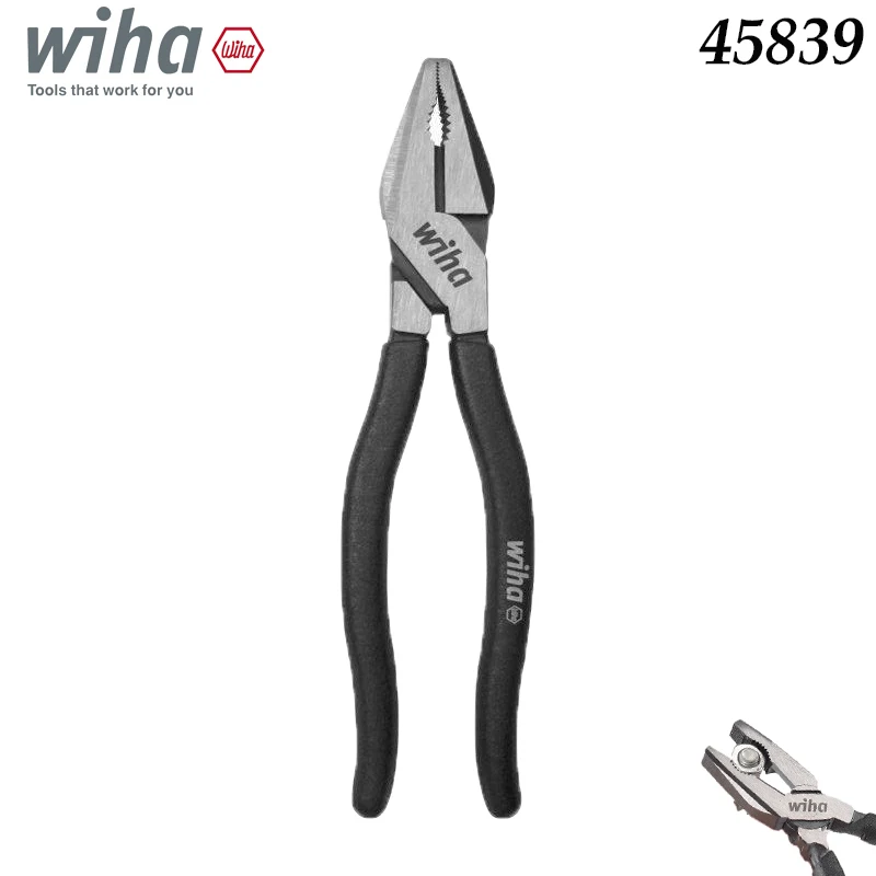 

Профессиональные плоскогубцы Wiha 45839 с высоким рычагом действия, сверхмощный ручной инструмент для электриков, строительных и промышленных работ
