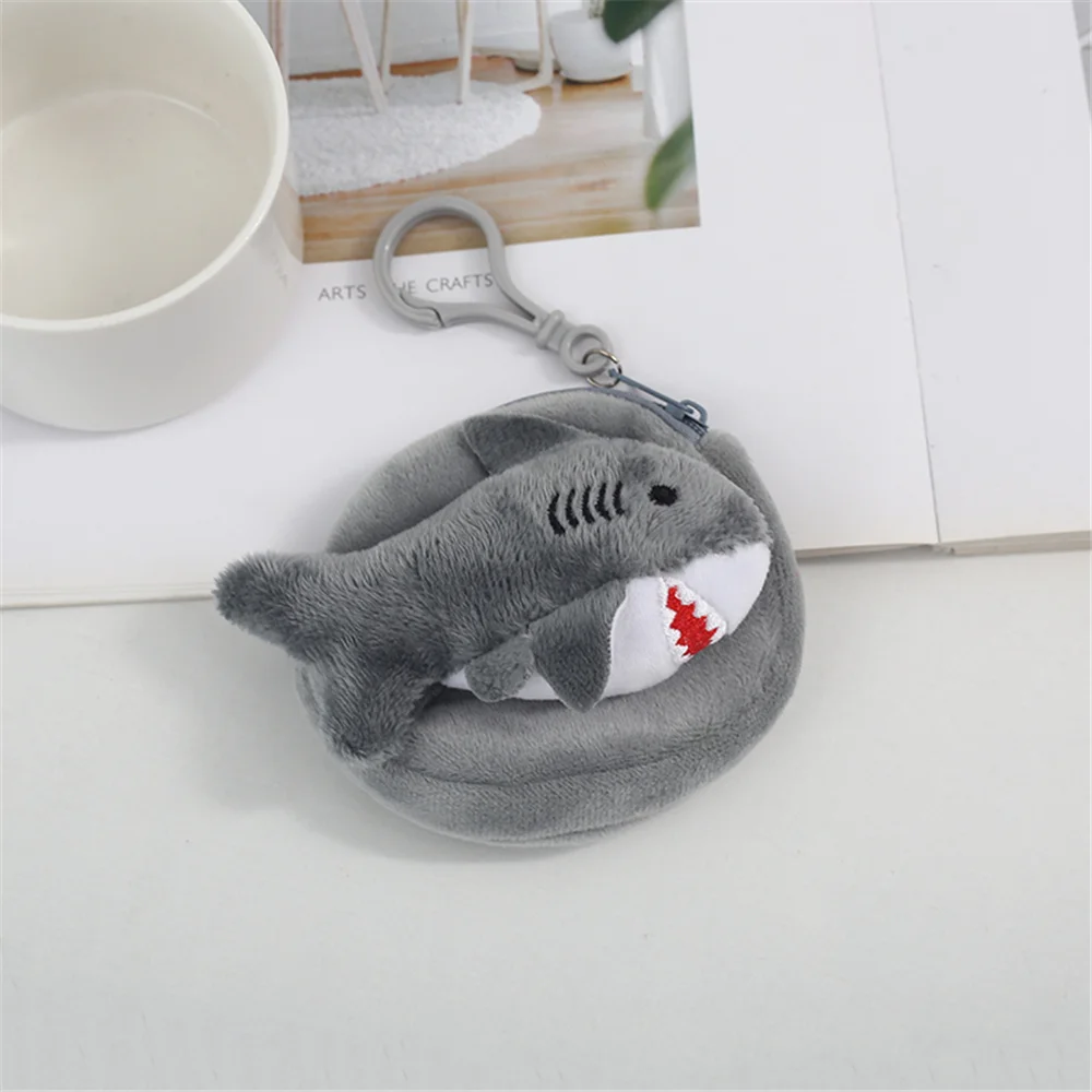 8CM 3Colors , Small Shark Little Coin Bag , Key Clip Pendant Pocket Coin Pouch , Coin Wallet Purse Bag