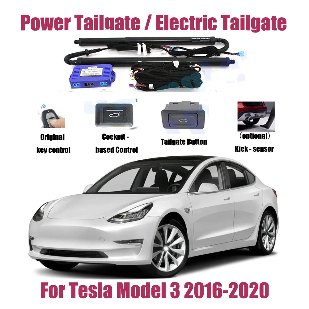 For Tesla Model 3 2016-2020 Car Automatic Lifting kit Opening Trunk Intelligent Electric Lift Tailgate