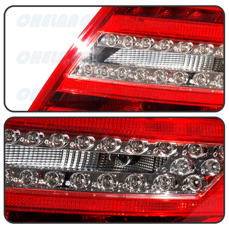 1 Pair LED Tail Light Rear Brake Lamp For Benz W204 European version C63 AMG C180 C200 C250 C300 C350 2011 2012 2013 2014