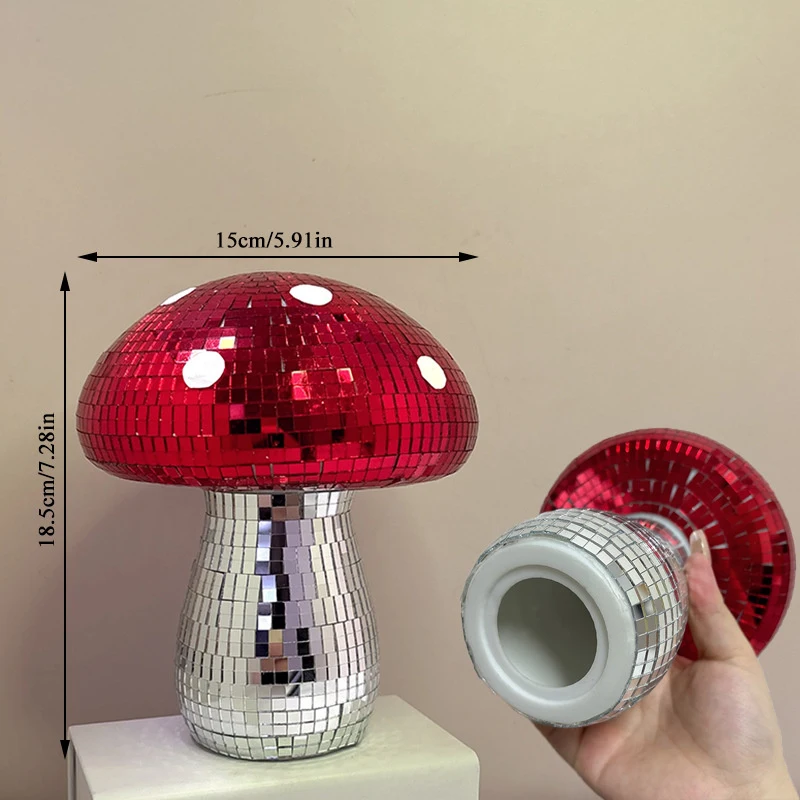 

Red Mushroom Disco Ball Art Family Decorative Piece for Dance Hall and Nightclub Use