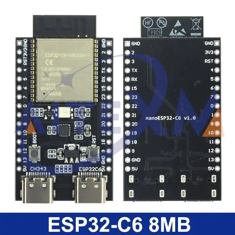 ESP32-C6 ESP32 WiFi+Bluetooth Internet Of Things ESP Development Board Core Board ESP32-C6-DevKit C N4R2 N8R2 N16R2 For Arduino