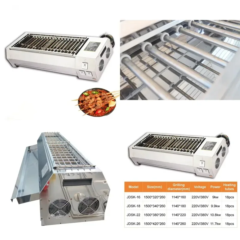 Large Max Electric BBQ Grill Smokeless Indoor Dining Table Grill Easy Cleaning Commercial Kitchen Equipment Grade BBQ Machine
