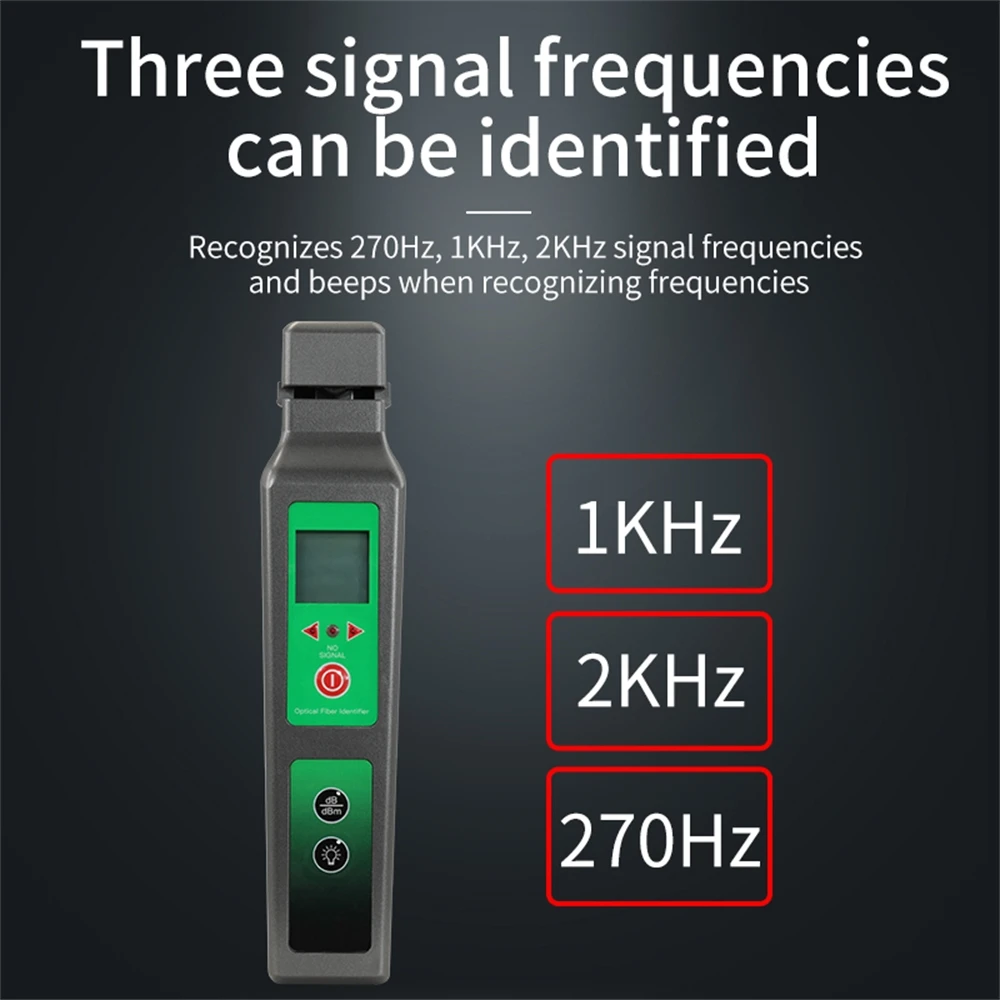 Imagem -02 - Handheld Optical Fiber Identifier Kfi40 8001700nm sm mm Ftth All-in-one Chunk com Vfl Mais Luz Led Identificador de Fibra Óptica