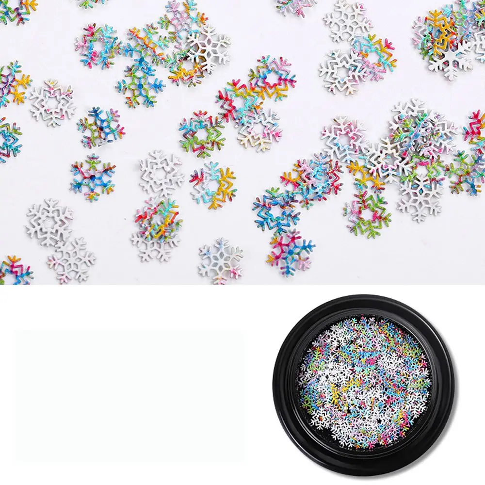 

Gift for Women Girls DIY Manicure Accessories 3D Sparkles Sequins Nail Art Decoration Snowflake Nail Sequins Nail Flakes Slices