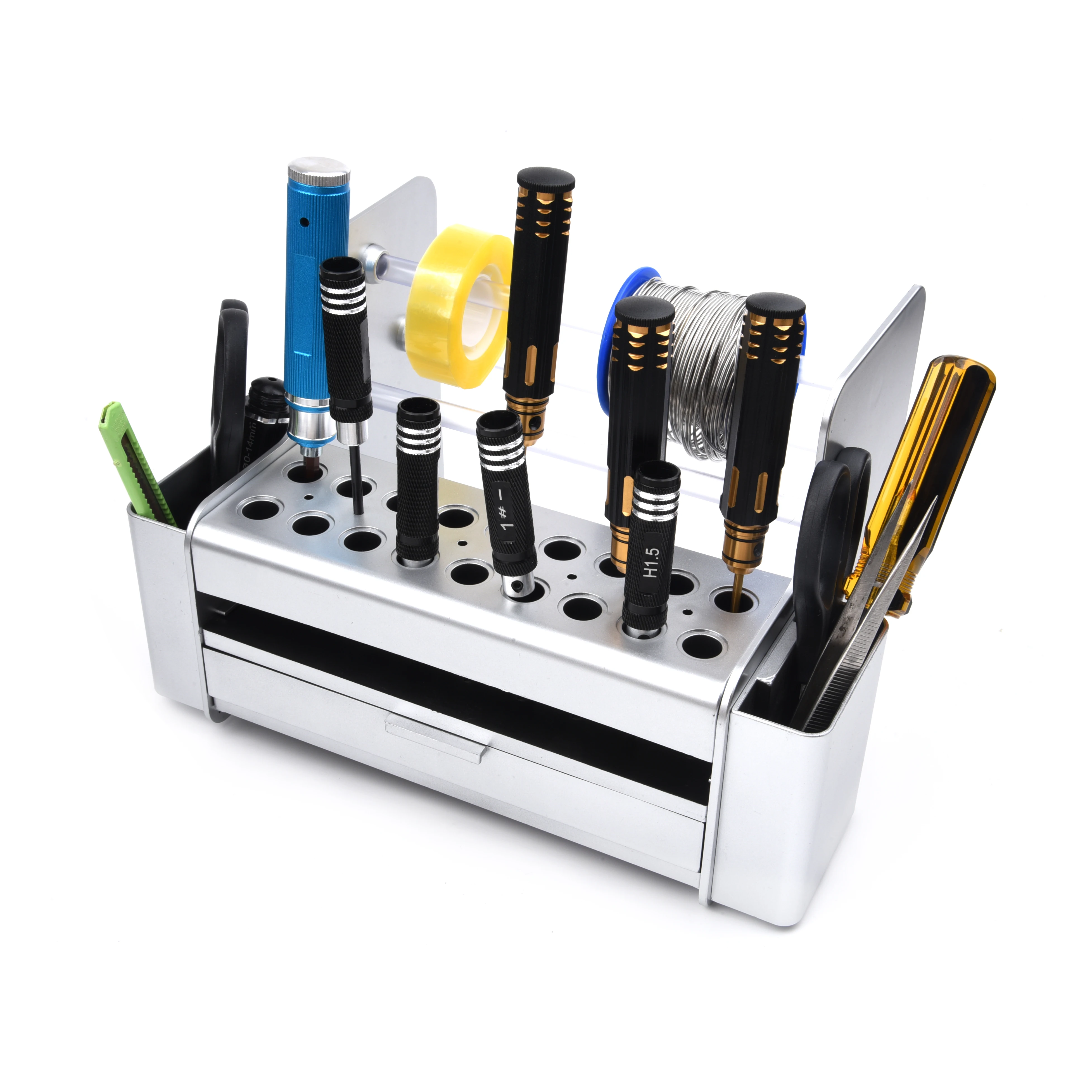 Screwdriver Storage Rack Holder Multifunctional Organizer RC Repair Tools Kit Desktop Stand for Hex Cross Screw Driver