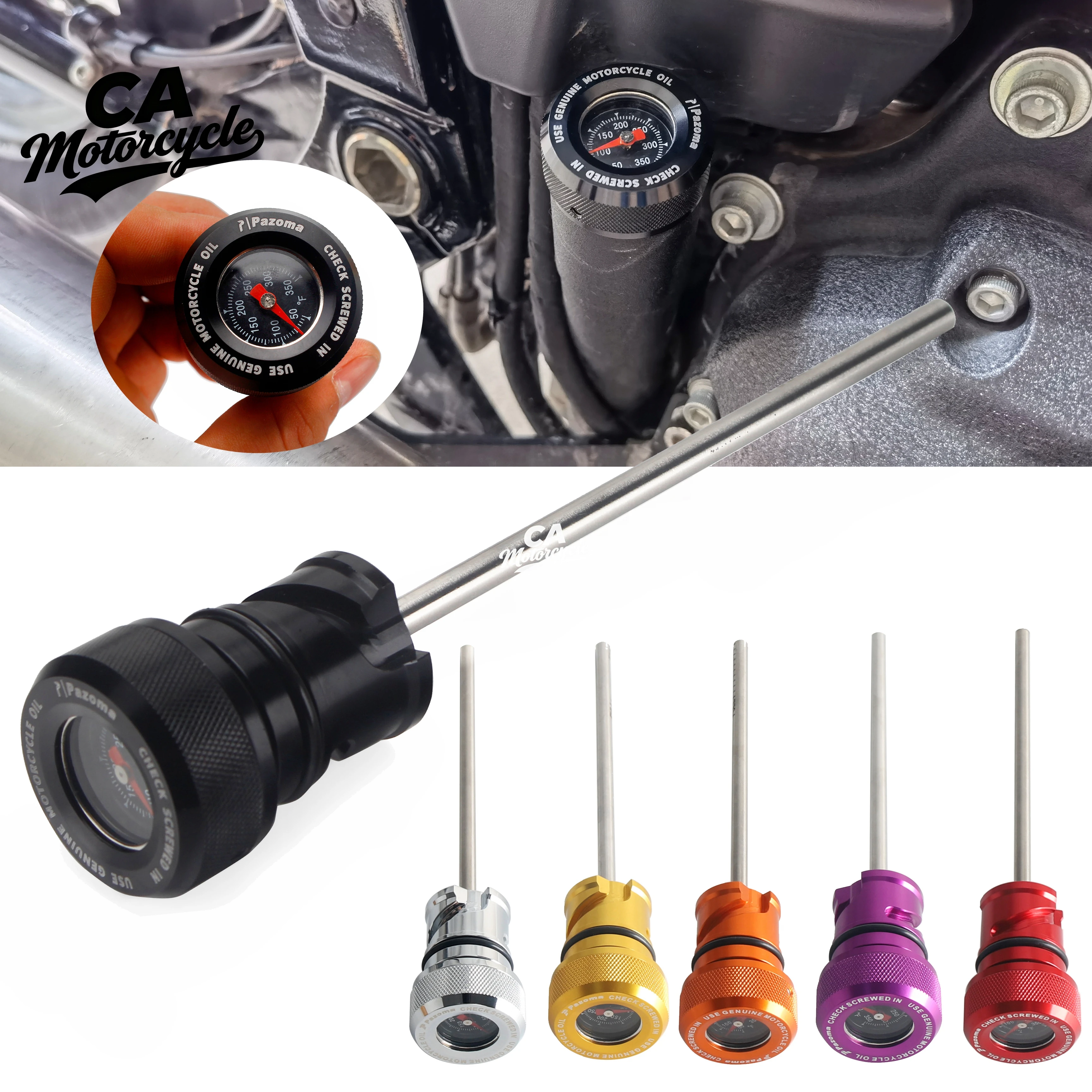 Motorcycle Engine Oil Temperature Gauge Dipstick For Harley M8 Softail 18-26 Standard Slim Sport Glide Street Bob Fat Boy Deluxe