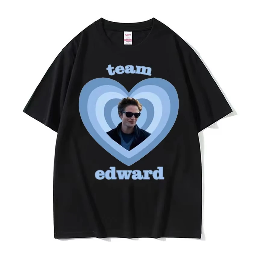 2026 Twilight Team Edward Cullen Printed T-shirts Men Fashion Retro Short Sleeve T Shirt Casual Cotton T-shirt Streetwear Summer