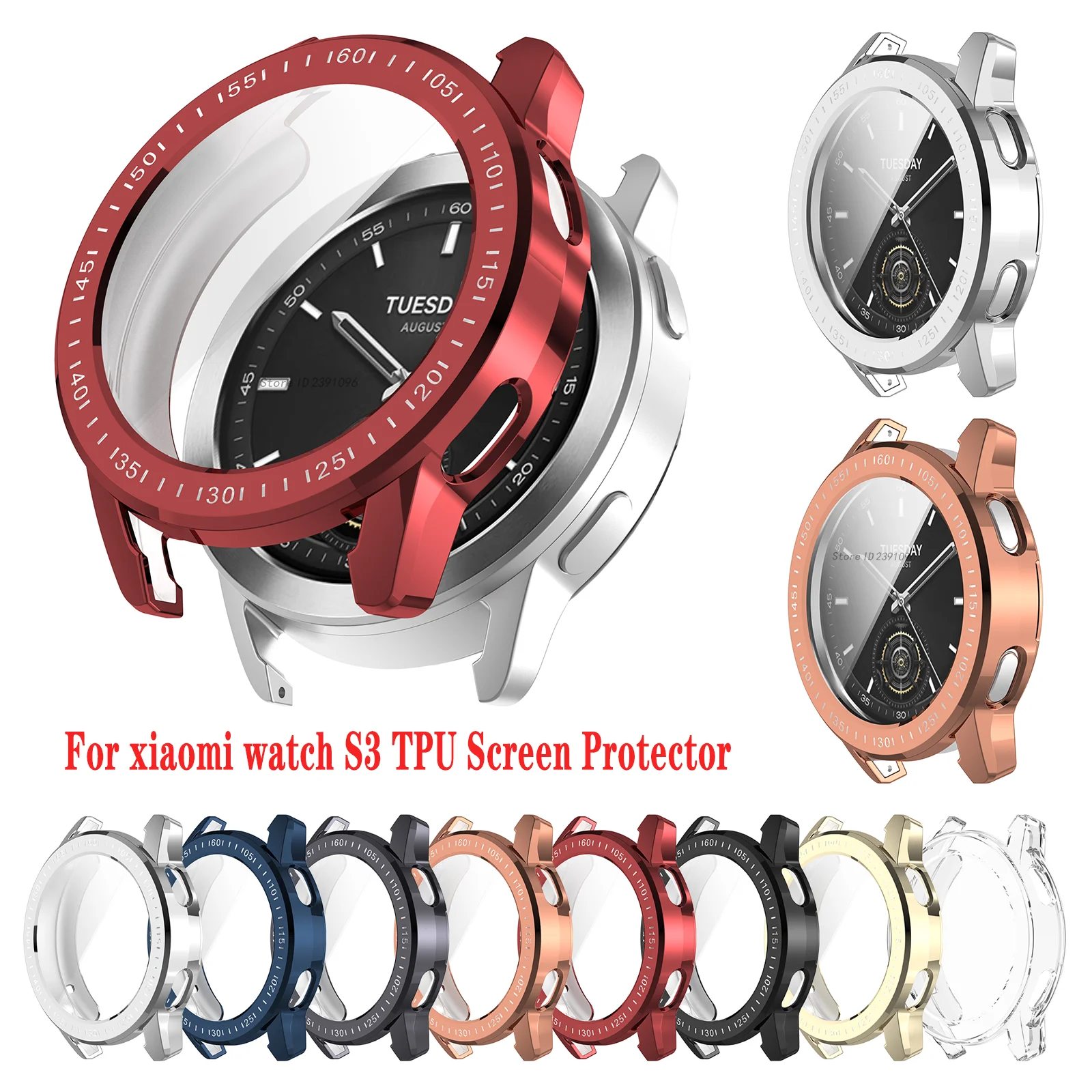 TPU Displays chutz folie Schutzhülle für Xiaomi Uhr S3 Soft Schutzhülle Stoßstange Zubehör Uhr Silikon Schutz rahmen