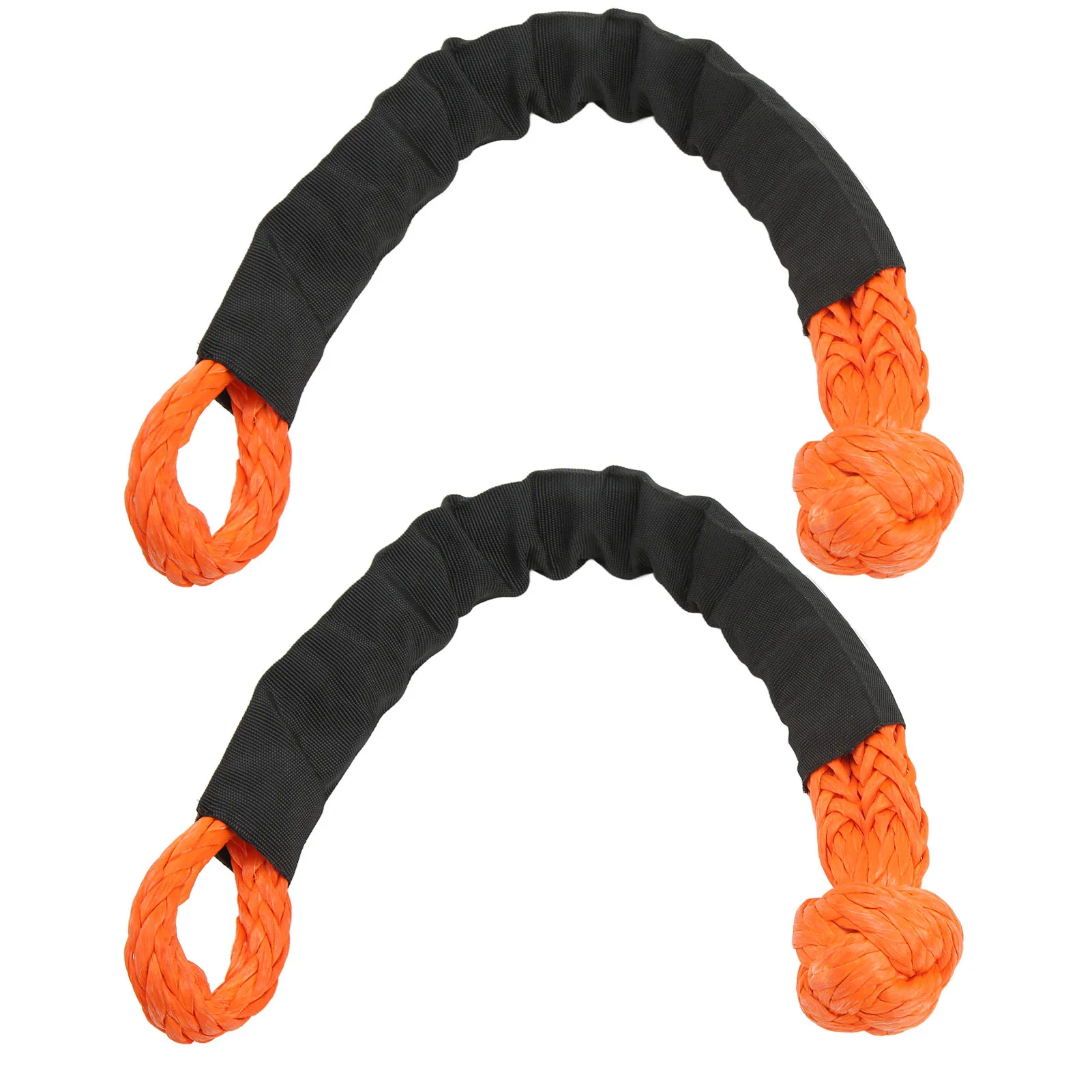 2Pcs Synthetic Soft Shackle 21 Tons Breaking Strength Flexible Lightweight Rope Shackle for Truck SUVs Offroad Vehicle