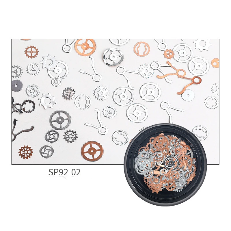 1Box 3D  Metal Steampunk Gears Charms DIY Pendant Clock Watch Wheel Gear Epoxy Resin Accessories For DIY Jewelry Finding Making